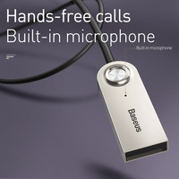 Baseus Adapter USB Bluetooth Aux Bluetooth V5.0 odbiornik nadajnik dźwięku wtyczka Bluetooth do samochodu 3.5mm Jack zasilacz samochodowy kabel 4